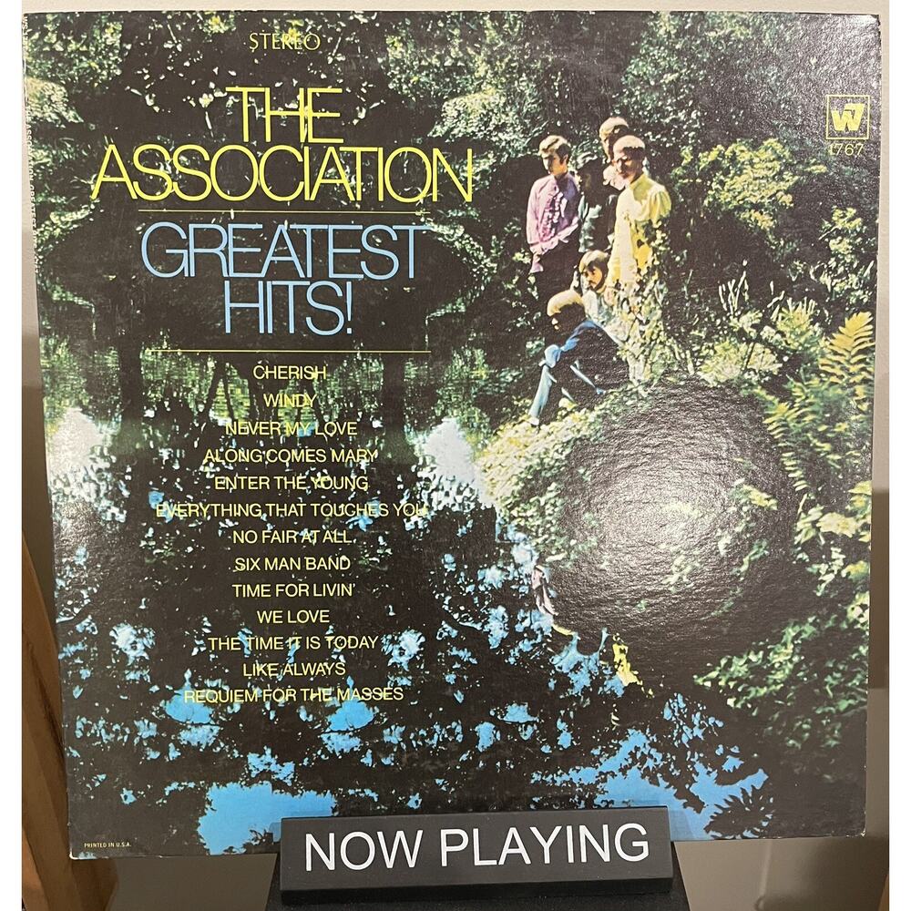 THE ASSOCIATION’S GREATEST HITS Vinyl LP Warner Bros.-7 Arts WS 1767 1968 Rerele